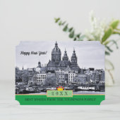 Amsterdam & Happy New Year! Karte /20XX (Stehend Vorderseite)