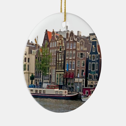 Amsterdam, Häuser am Kanal Keramik Ornament (Rechts)