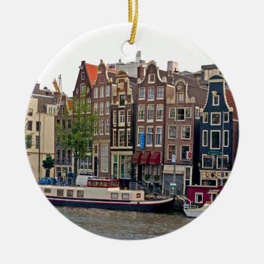 Amsterdam, Häuser am Kanal Keramik Ornament (Vorne)