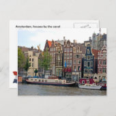 Amsterdam, Häuser am Kanal Postkarte (Vorne/Hinten)