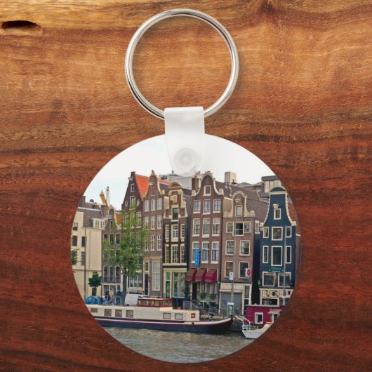 Amsterdam, Häuser am Kanal Schlüsselanhänger (Vorderseite)