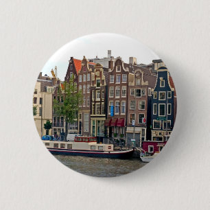 Amsterdam, Häuser auf dem Kanal Button