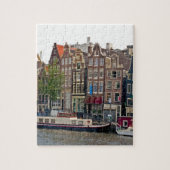 Amsterdam, Häuser auf dem Kanal Puzzle (Vertikal)