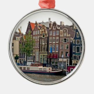 Amsterdam, Häuser auf dem Kanal Silbernes Ornament