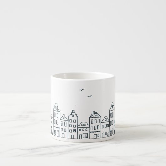 Amsterdam-Häuser Espressotasse (Vorderseite)