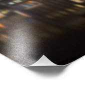 Amsterdam-Häuser mit bunten Lichtern in der Nacht Fotodruck (Ecke)