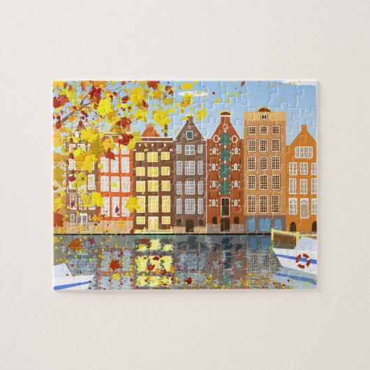 Amsterdam Herbstpuzzle mit Geschenkboxen Puzzle (Horizontal)