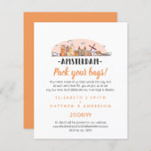 AMSTERDAM Hochzeitshandgezeichnete Skyline Moderne (Vorne/Hinten)