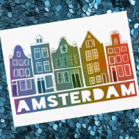 Amsterdam Holland Canal Houses Travel Colorful