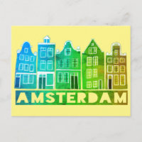 Amsterdam Holland Canal Houses Travel Colorful