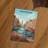 Amsterdam Holland Canal View Postkarte