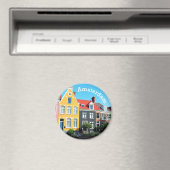 Amsterdam Holland Häuser Souvenir Magnet (In Situ (Geschirrspüler))