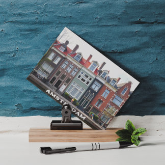 Amsterdam Holland Houses Travel Europe Postkarte
