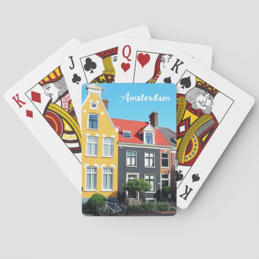 Amsterdam Holland Houses Travel souvenir Spielkarten (Rückseite)
