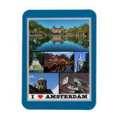 Amsterdam - Holland - I Liebe - Magnet (Vertikal)