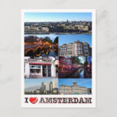 Amsterdam - Holland - I Liebe - Postkarte (Vorderseite)