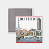 AMSTERDAM, HOLLAND MAGNET (Vorderseite/Rückseite)