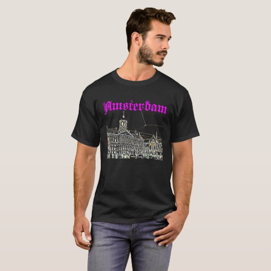 Amsterdam Holland Niederlande Travel Royal Palace T-Shirt (Vorne ganz)