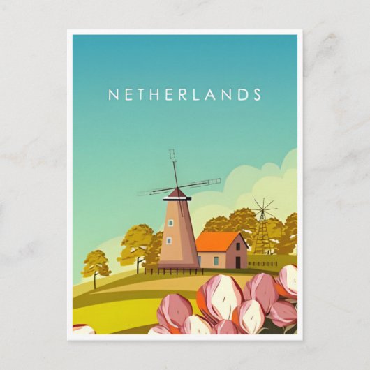 Amsterdam Holland Niederlande Vintage Niederlande Postkarte (Vorderseite)