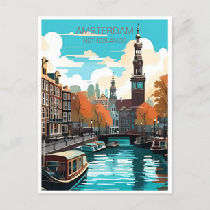 Amsterdam Holland Niederlande Vintage niederländis Postkarte