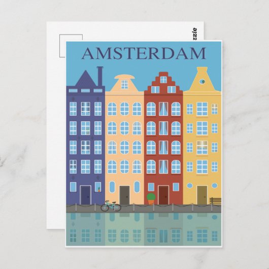 Amsterdam, Holland, Postkarte (Vorne/Hinten)