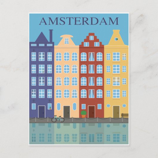 Amsterdam, Holland, Postkarte (Vorderseite)