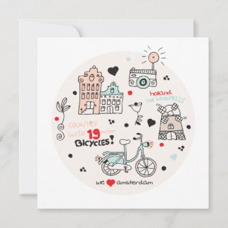Amsterdam Holland Reise-Postkarte