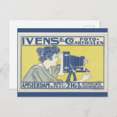 Amsterdam Holland Vintag Fotografy Poster Postkarte (Vorne/Hinten)