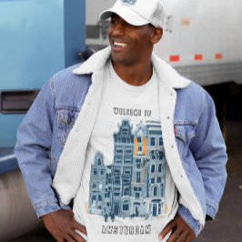 Amsterdam Holland Vintage Dutch Streets Travel Art T-Shirt