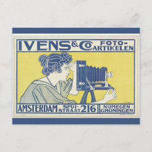 Amsterdam Holland Vintage Fotografie Poster Postkarte