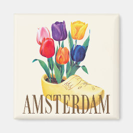 Amsterdam Holland Vintage Reise Magnet