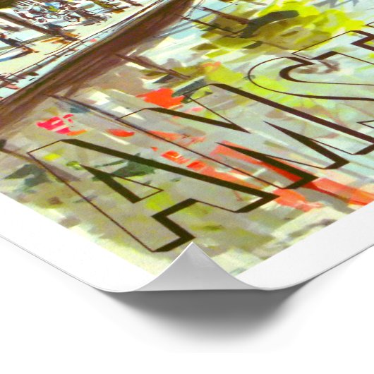 Amsterdam Holland Vintage Reise Poster (Ecke)