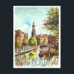 Amsterdam Holland Vintage Reise Postkarte<br><div class="desc">Amsterdam Holland Vintage Reise Postkarte</div>