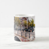 Amsterdam Holland Watercolor World Travel Art Kaffeetasse (Mittel)