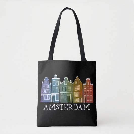 Amsterdam Houses Dutch Village Colorful Tasche (Vorderseite)