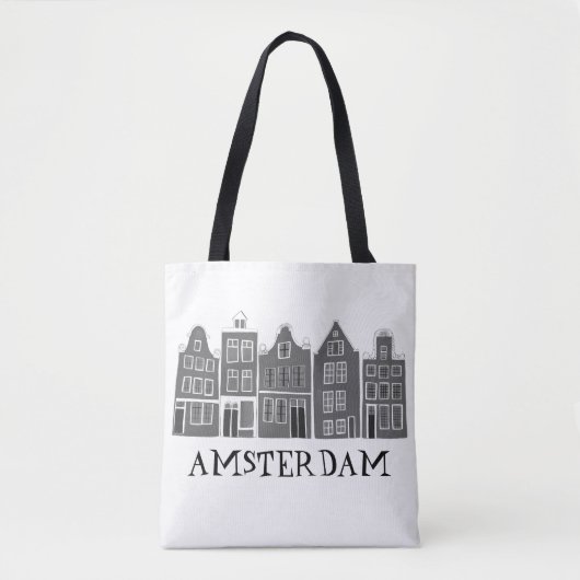 Amsterdam Houses Dutch Village schwarz Tasche (Vorderseite)