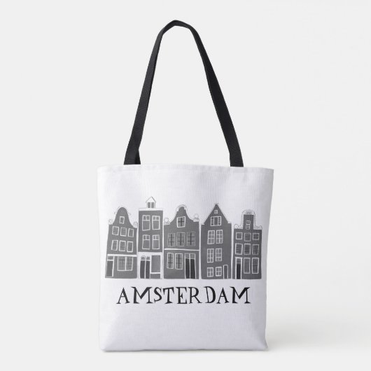Amsterdam Houses Dutch Village schwarz Tasche (Rückseite)