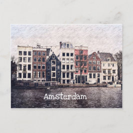 Amsterdam Houses Postcard Postkarte