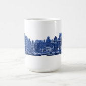 Amsterdam im blauen Delsoftware-Stil Kaffeetasse (Mittel)