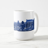Amsterdam im blauen Delsoftware-Stil Kaffeetasse (VorderseiteRechts)