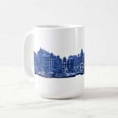 Amsterdam im blauen Delsoftware-Stil Kaffeetasse (Vorderseite Links)