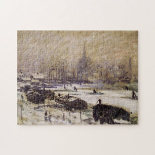 Amsterdam im Schnee Monet Fine Art Puzzle