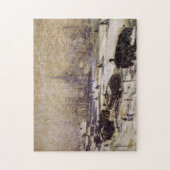 Amsterdam im Schnee Monet Fine Art Puzzle (Vertikal)