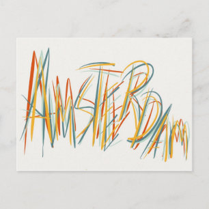 Amsterdam in Art Postkarte