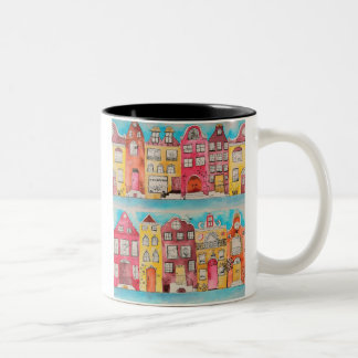 Amsterdam in love mug zweifarbige tasse