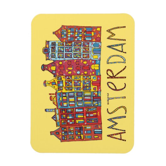 Amsterdam in Mosaik Magnet (Vertikal)