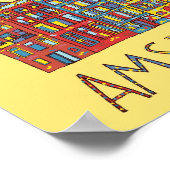 Amsterdam in Mosaik Poster (Ecke)