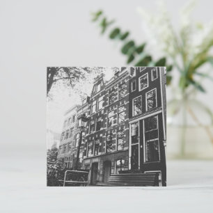 Amsterdam in Schwarz-Weiß Einladung