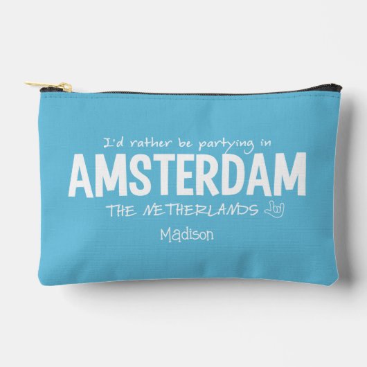 AMSTERDAM individuelle Name & Farbe Zubehörtasche (Vorderseite)