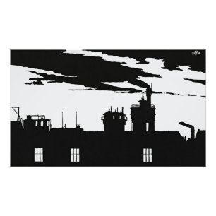 Amsterdam Industrielle Skyline Expressionistischer Fotodruck